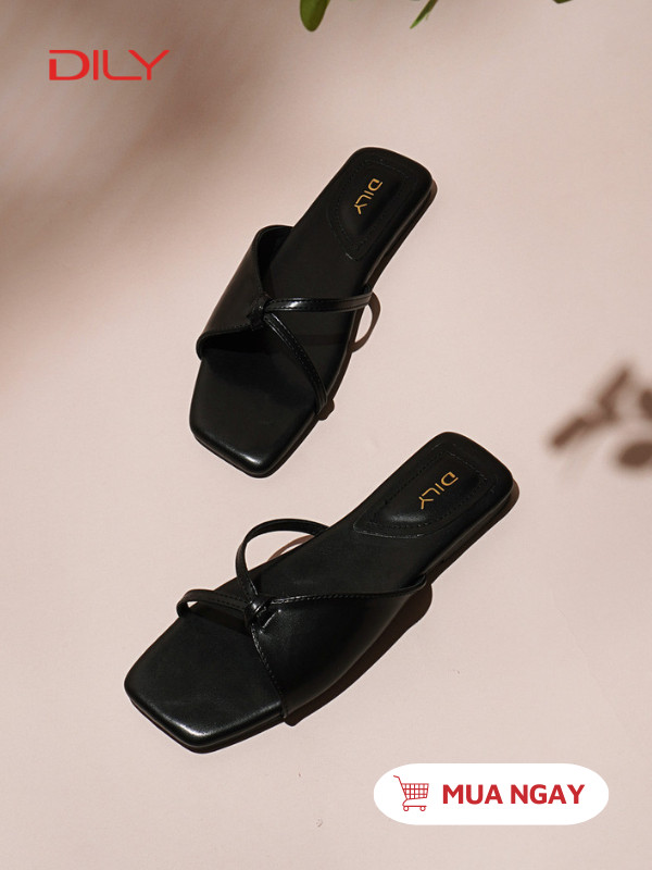Dép bệt mũi vuông thiết kế quai thanh lịch AA0510 - DILY