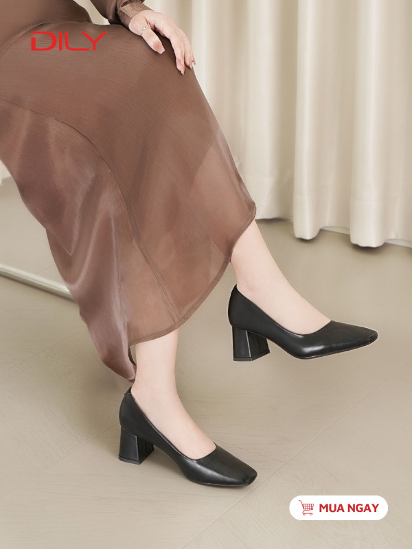 Giày đi làm mũi vuông cơ bản AA0388 - DILY