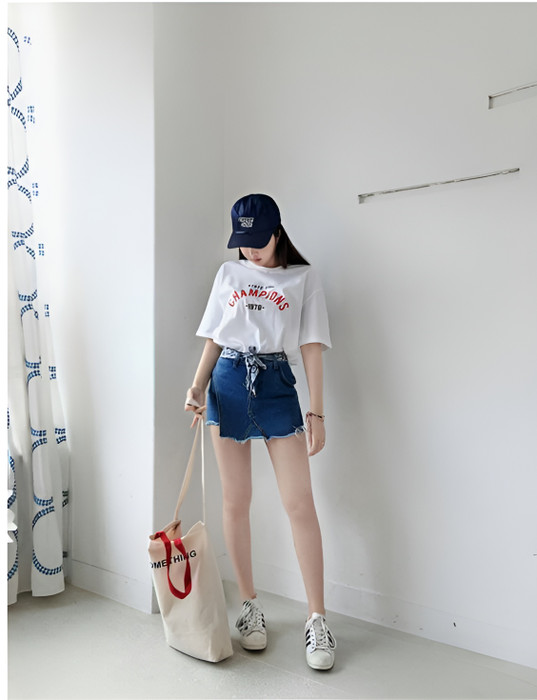 Mix match với áo thun trắng để có outfit siêu xinh cho nàng