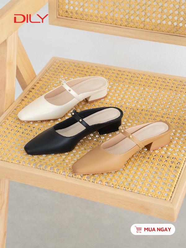 Guốc sục quai mảnh đính đá trẻ trung DL0588 - DILY