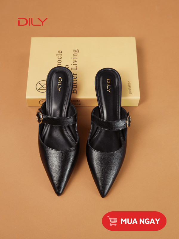 Mules đế thấp mũi nhọn siêu tôn chân AA0426 - DILY