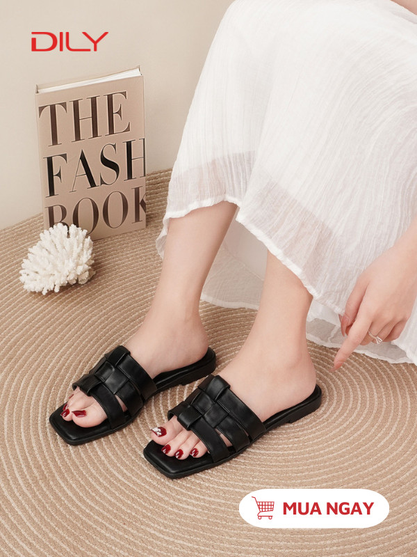 Dép bệt quai đan bản lớn tôn chân AA0487 - DILY