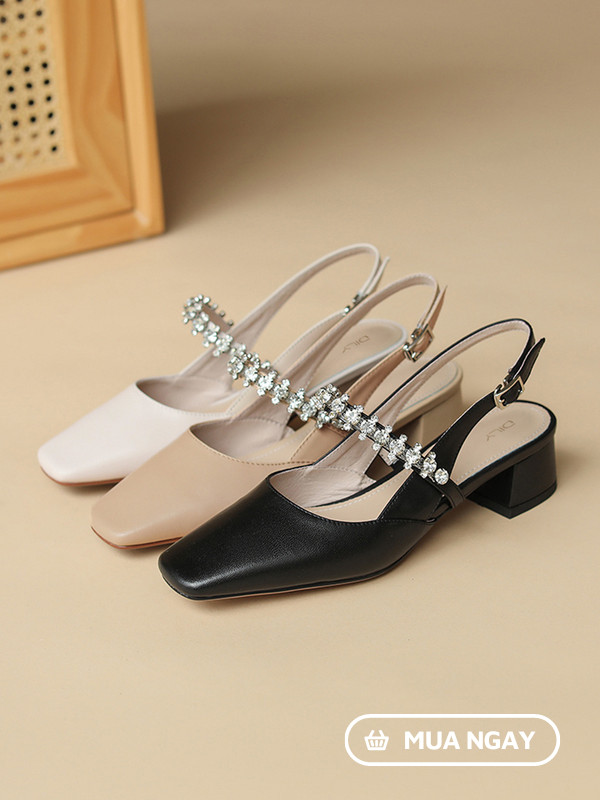 Giày búp bê slingback quai đính hạt AA0367 - DILY