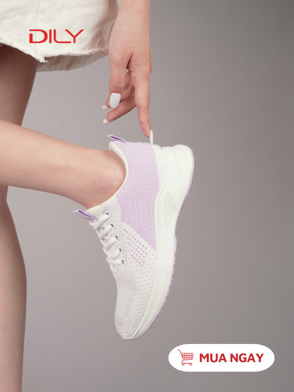 Giày thể thao nữ bằng vải thoáng khí, siêu êm AG0040 - DILY