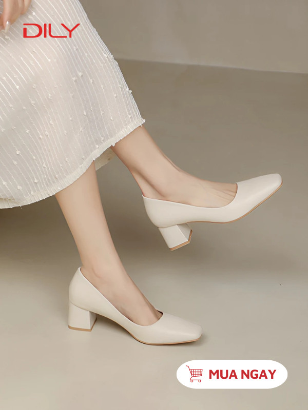 Giày cao gót công sở nữ basic, chất da siêu êm chân AA0388 - DILY