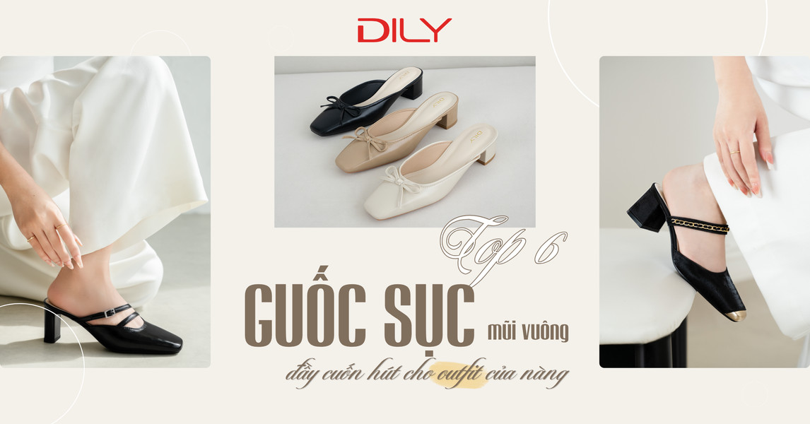 Điểm danh 6 mẫu guốc sục mũi vuông đầy cuốn hút cho outfit của nàng