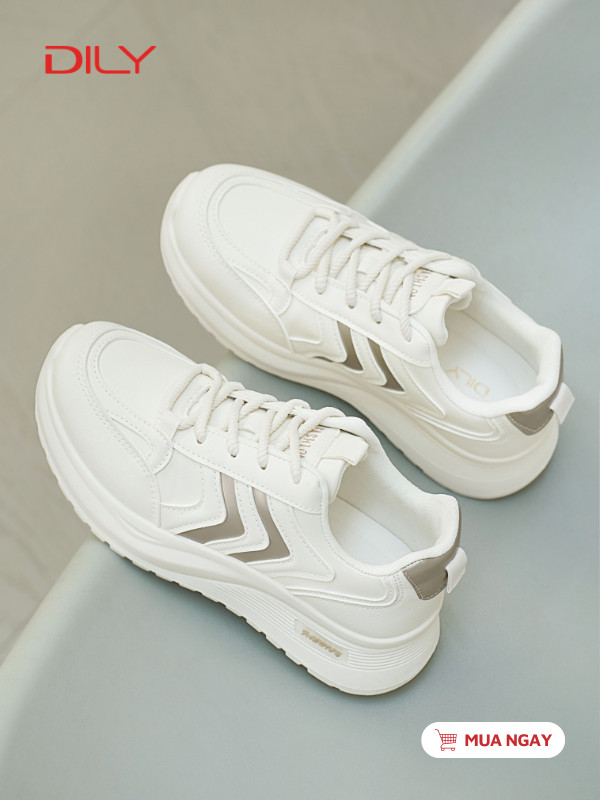 Giày sneaker phối màu xinh xắn, đế chống trượt cao 4.5cm AG0171 - DILY