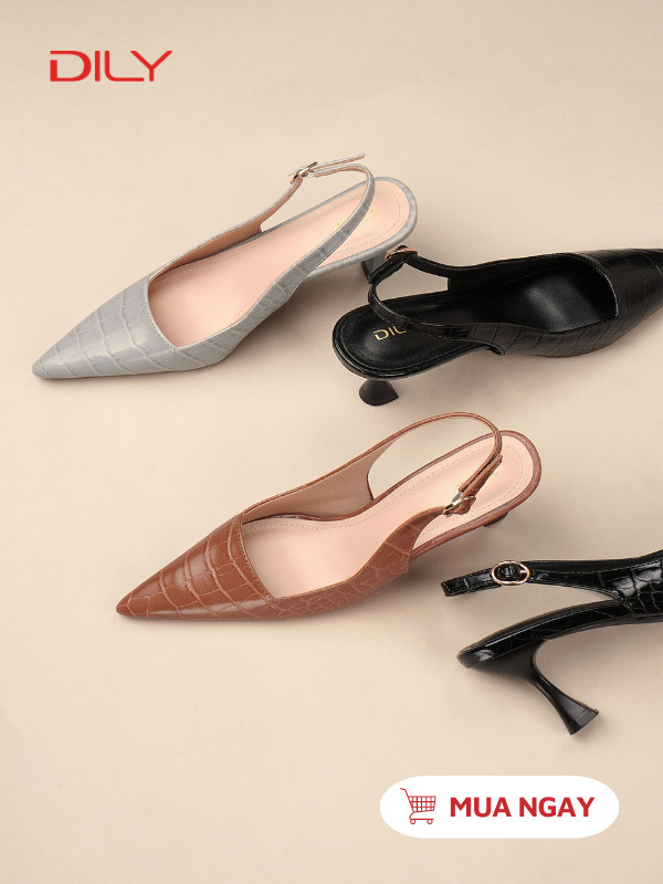 Giày cao gót vân da thanh lịch AA0467 - DILY
