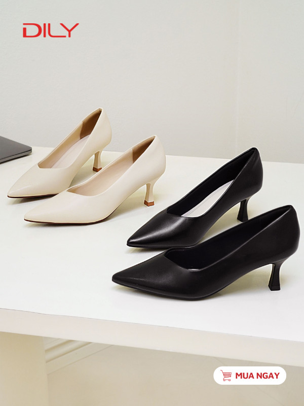 Giày cao gót mũi nhọn 5.5cm thanh lịch DL0586 - DILY