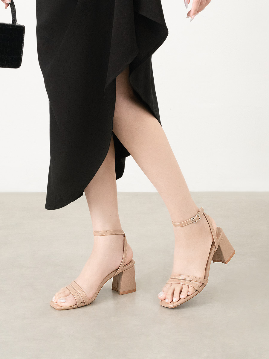 Sandal cao gót AA0222 Nâu