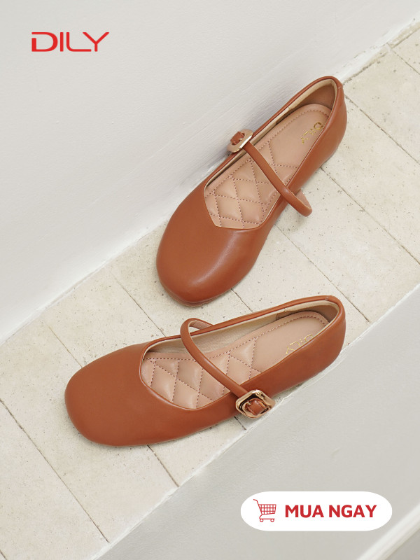 Giày búp bê mũi tròn quai mảnh cực xinh AA0438 - DILY