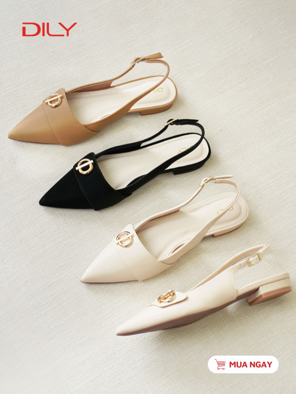 Giày slingback phối khóa sang trọng DL0592 - DILY