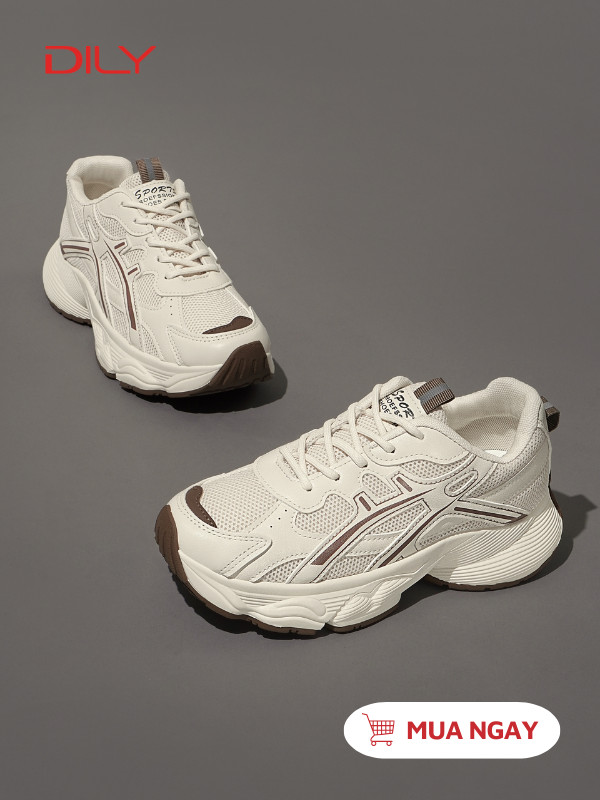 Giày sneaker đế chunky năng động, phối màu cá tính AG0137 - DILY