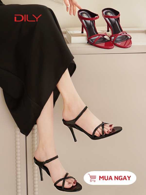 Dép guốc mũi tròn thiết kế quai chéo trendy DL0523 - DILY