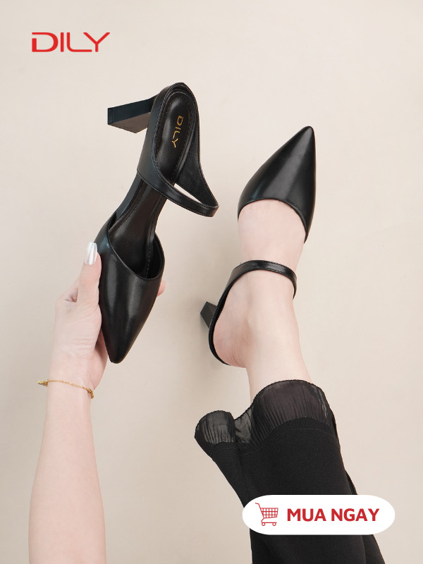 Sục cao gót mũi nhọn quai eo thanh lịch AA0454 - DILY