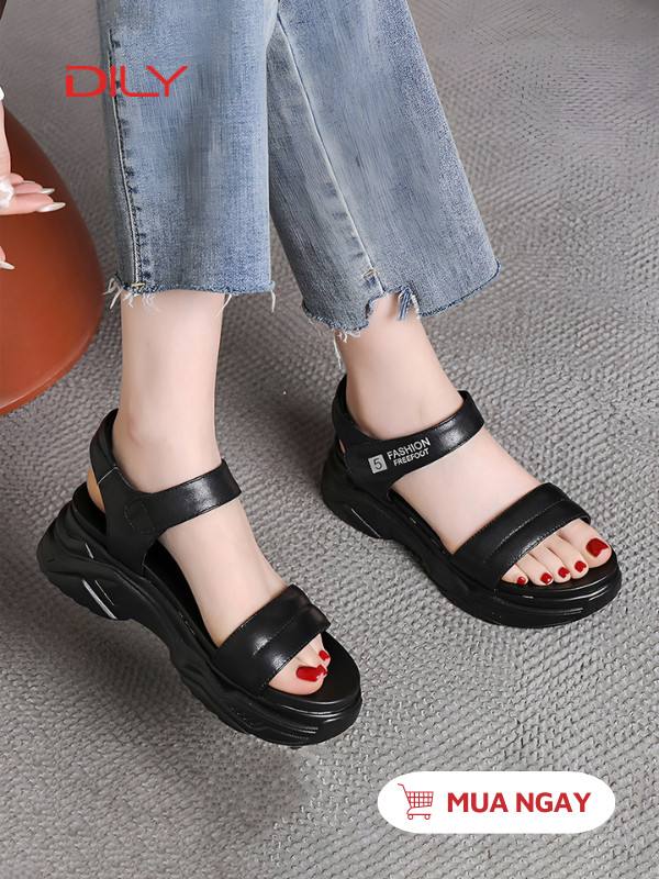 Sandal đế độn thiết kế cơ bản, thanh lịch AG0094 - DILY