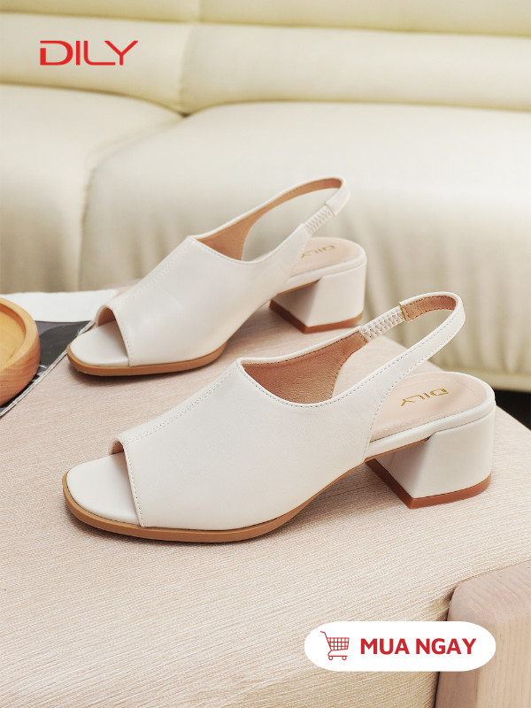 Sandal gót vuông quai bản lớn tôn chân nhẹ nhàng AA0455 - DILY