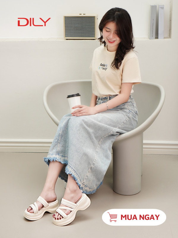 Dép bánh mì đế cao êm chân, giúp nàng cải thiện chiều cao AG0152 - DILY