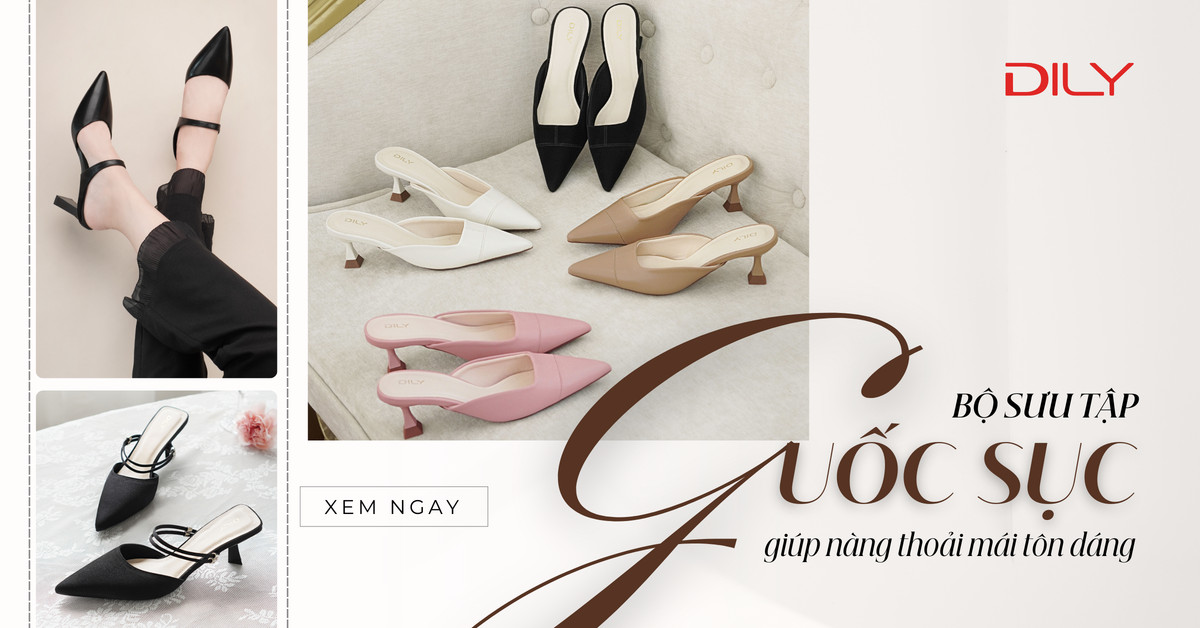 BST guốc sục mũi nhọn giúp nàng thoải mái tôn dáng