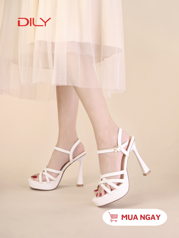 Sandal cao gót đế độn tôn dáng, quai chéo thời thượng AA0441 - DILY