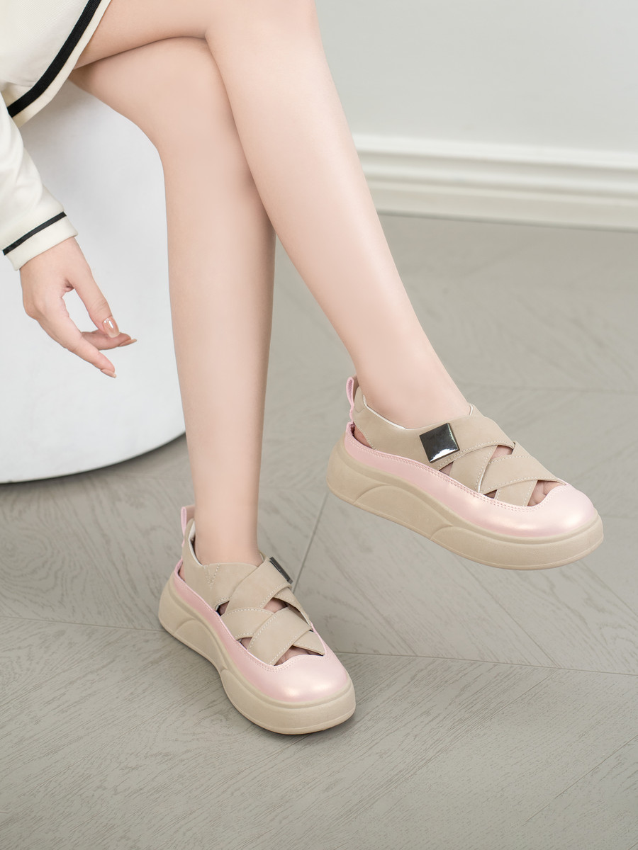 Sneaker Đế Độn AG0176 Kem