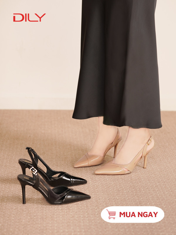 Slingback mũi nhọn thiết kế cut-out sang trọng AA0478 - DILY