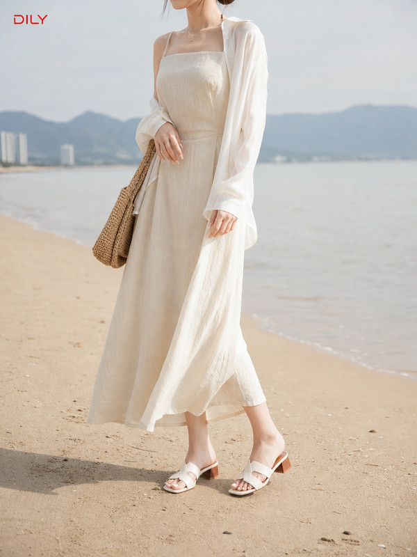 Dạo biển với đầm maxi