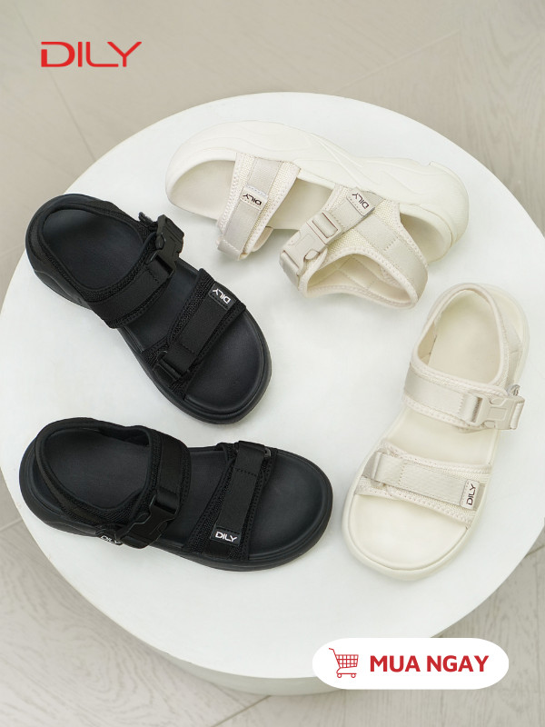 Giày sandal quai ngang thiết kế khóa cài năng động DL0576 - DILY