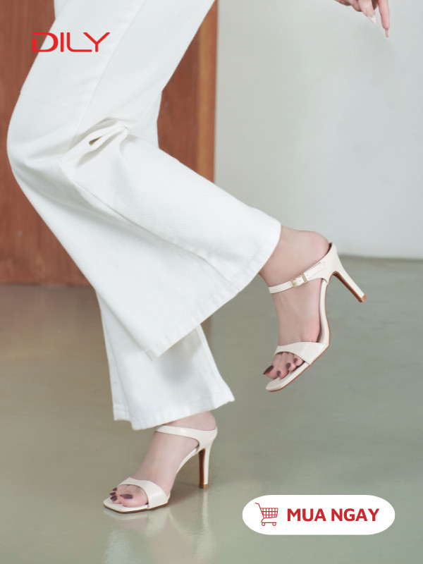 Guốc quai ngang gót nhọn 8p tôn chân AA0420 - DILY