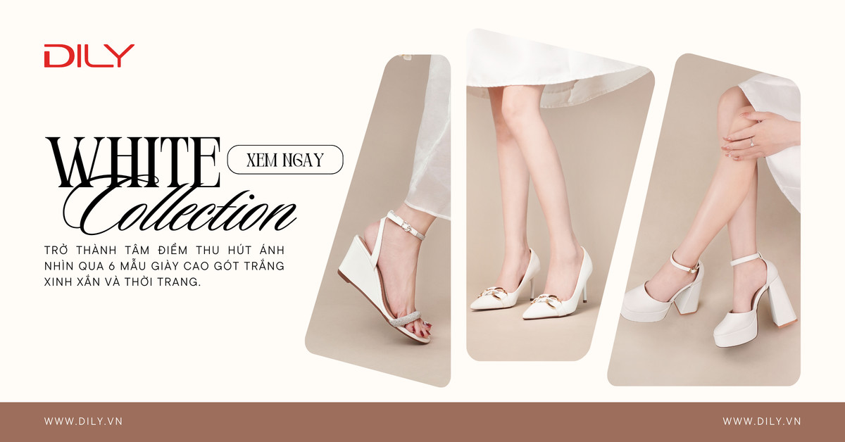 Top 6 mẫu giày cao gót trắng đẹp - sang - tôn dáng