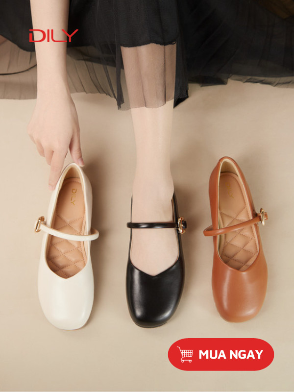 Giày búp bê siêu êm, style vintage cực xinh AA0438 - DILY
