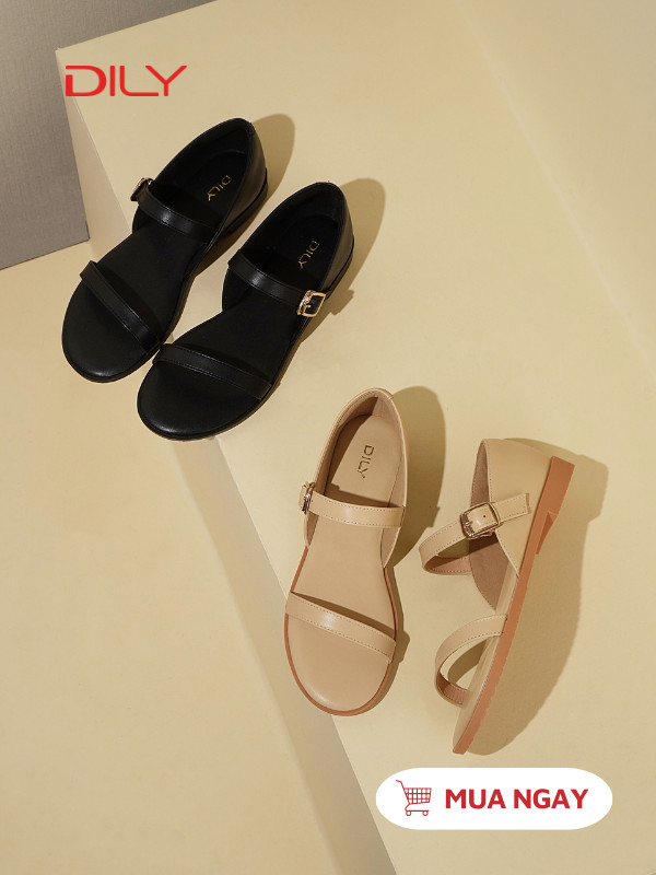 Sandal đế bệt bít hậu trẻ trung AA0497 - DILY