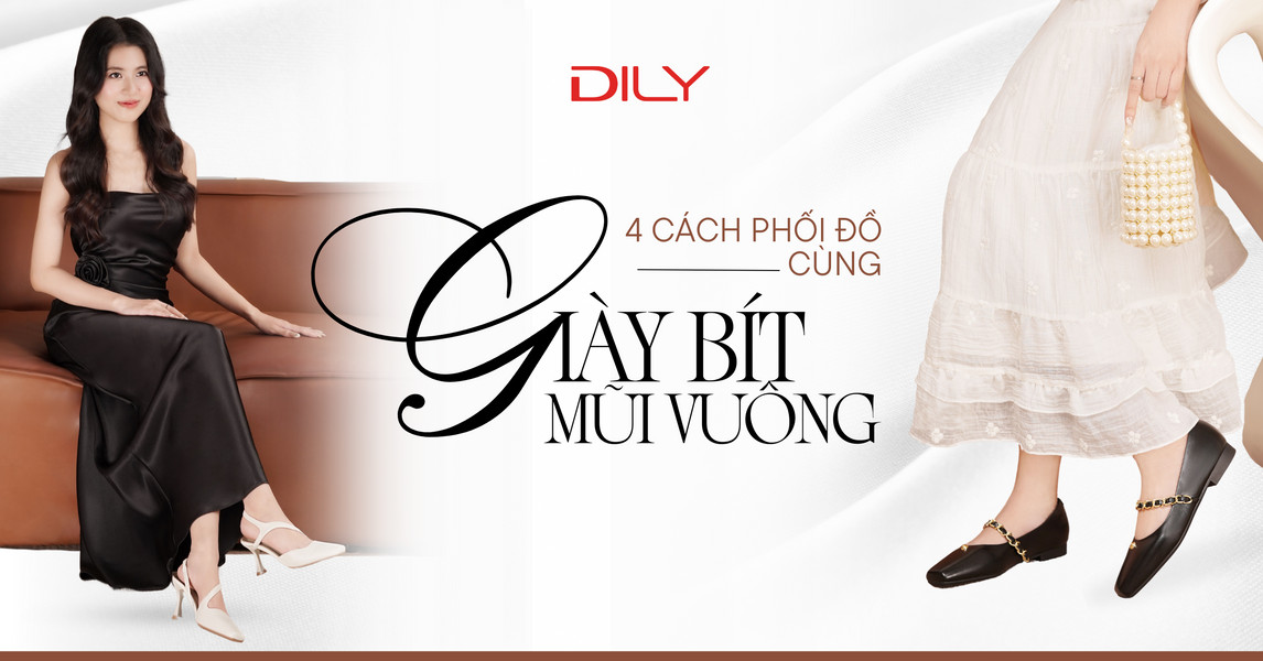 Bỏ túi 4 cách phối giày bít mũi vuông đẹp mê mẩn