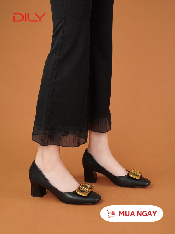 Giày cao gót phối khóa thanh lịch AA0484 - DILY
