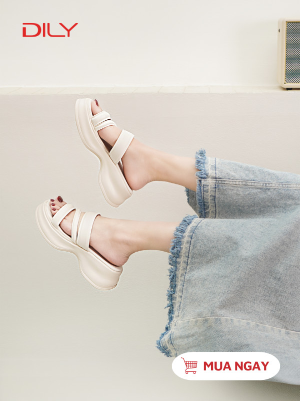 Dép bánh mì mũi tròn, quai mảnh xinh xắn AG0152 - DILY