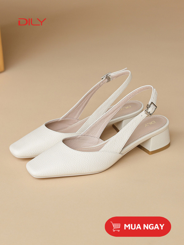 Giày công sở slingback đế vuông tiện lợi AA0349 - DILY