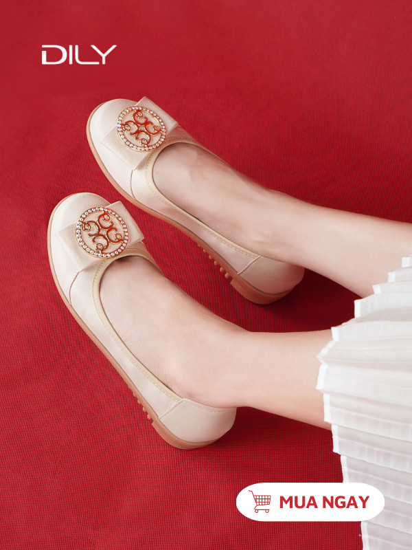 Giày búp bê mũi tròn trẻ trung, đế chống trượt tiện dụng AA0502 - DILY