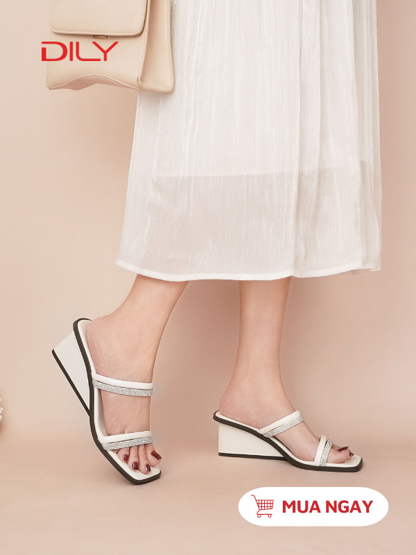 Guốc đẹp đế xuồng quai đính đá lấp lánh AA0509 - DILY