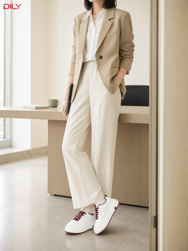 Outfit với áo blazer trẻ trung