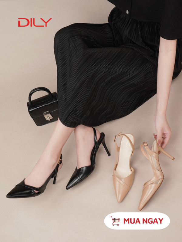 Giày cao gót slingback thiết kế cut-out thời thượng AA0478 - DILY