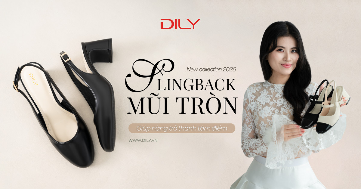 Giúp nàng trở thành tâm điểm với 3 mẫu slingback mũi tròn trendy