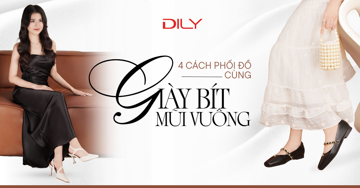 Bỏ túi 4 cách phối giày bít mũi vuông đẹp mê mẩn