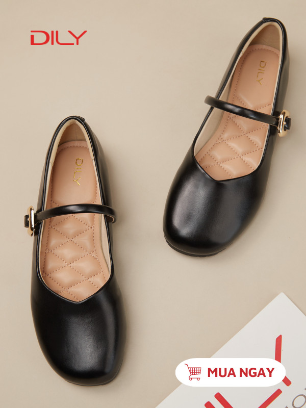 Giày búp bê mũi tròn style Hàn Quốc, lót giày siêu êm AA0438 - DILY