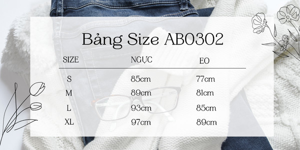 Bảng Chọn Size ĐẦM XÒE TIỂU THƯ TAY BỒNG AB0302