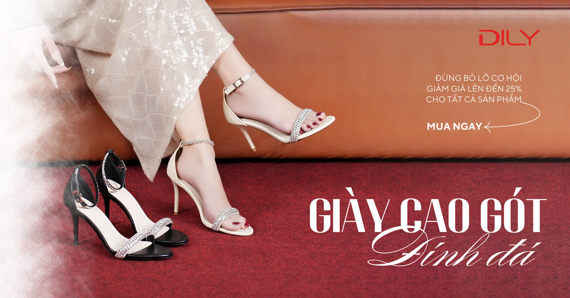 Tỏa sáng cuối năm với 6 mẫu giày đính đá sang trọng từ DILY