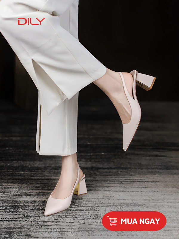Slingback cao gót basic thanh lịch AA0375 - DILY