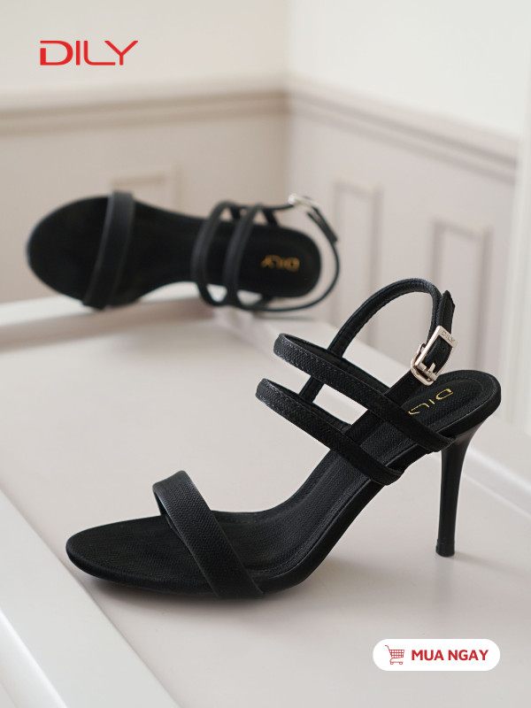 Sandal quai mảnh tôn chân, da PU vân nổi cao cấp DL0572 - DILY