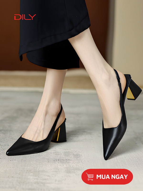 Slingback cao gót basic thanh lịch AA0375 - DILY