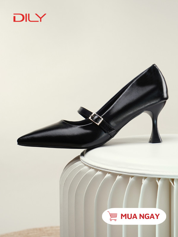 Giày cao gót thiết kế thanh lịch, mũi nhọn tôn chân AA0456 - DILY