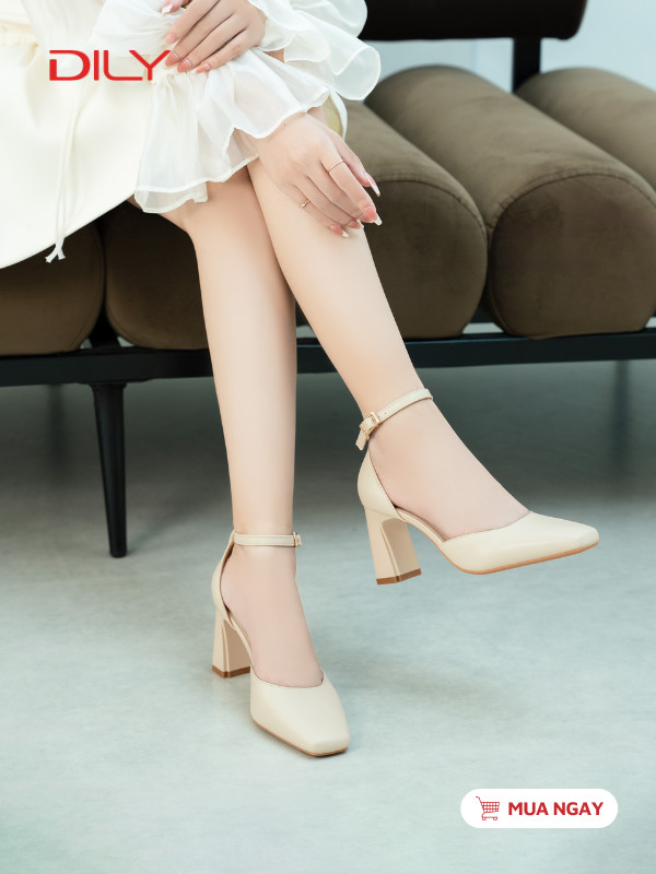 Giày cao gót mũi vuông basic thanh lịch DL0629 - DILY